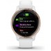 Garmin Venu Sq, GPS Smartwatch with Bright Touchscreen Display, Up to 6 Days of Battery Life, Light Gold and White