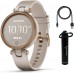 Garmin Lily Women`s Fitness Sport Smartwatch with Wearable4U Power Pack Bundle (Rose Gold Bezel with Light Sand Silicone Band)