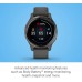 Garmin Venu Sq, GPS Smartwatch with Bright Touchscreen Display, Up to 6 Days of Battery Life, Slate Aluminum Bezel with Shadow Gray Case and Silicone Band