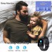 Smart Watch for Men Women, 1.54 inch Full Touch Screen Smartwatches IP67 Waterproof Fitness Tracker with Sleep Heart Rate Monitor Step Calorie Counter Smartwatch for Android iOS Phones (Black)