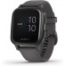 Garmin Venu Sq, GPS Smartwatch with Bright Touchscreen Display, Up to 6 Days of Battery Life, Slate Aluminum Bezel with Shadow Gray Case and Silicone Band