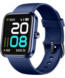 Dirrelo Smart Watch, Alexa Smartwatch for Android Phones iPhone Compatible Women Men, 1.69&#34; Touch Screen 300+ Dials, 5ATM Waterproof Fitness Tracker Watch Heart Rate/Blood Oxygen/Sleep Monitor Blue